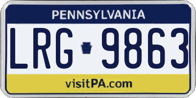 PA license plate LRG9863