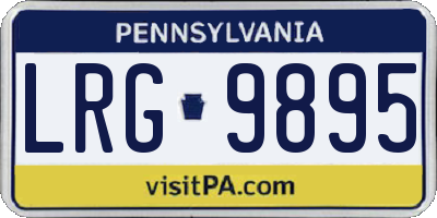 PA license plate LRG9895