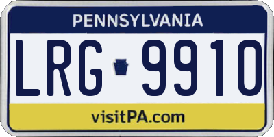 PA license plate LRG9910