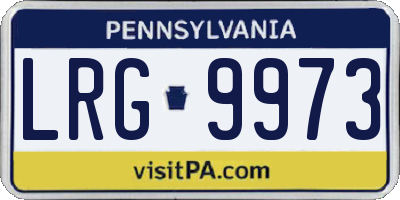 PA license plate LRG9973