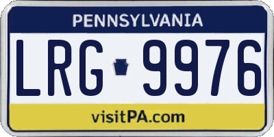 PA license plate LRG9976