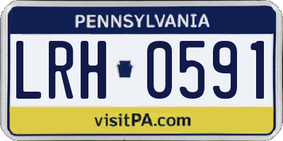 PA license plate LRH0591