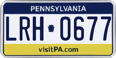 PA license plate LRH0677
