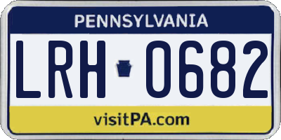 PA license plate LRH0682