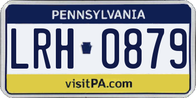 PA license plate LRH0879