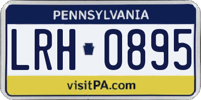 PA license plate LRH0895