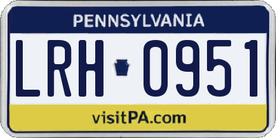 PA license plate LRH0951