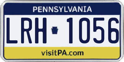 PA license plate LRH1056