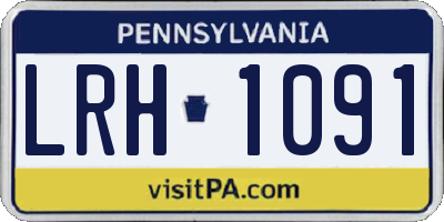 PA license plate LRH1091