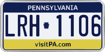 PA license plate LRH1106