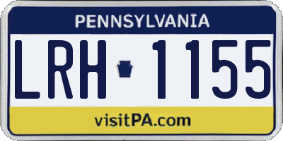 PA license plate LRH1155