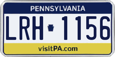 PA license plate LRH1156
