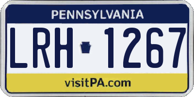 PA license plate LRH1267