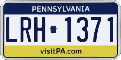 PA license plate LRH1371
