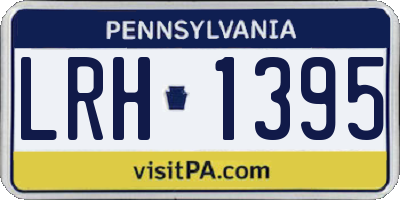 PA license plate LRH1395