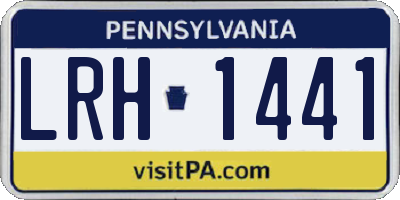 PA license plate LRH1441
