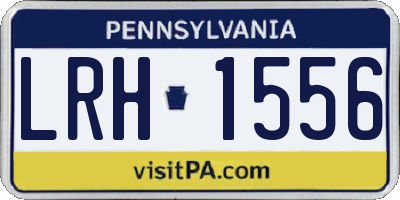 PA license plate LRH1556