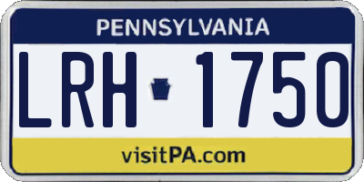 PA license plate LRH1750