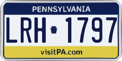 PA license plate LRH1797