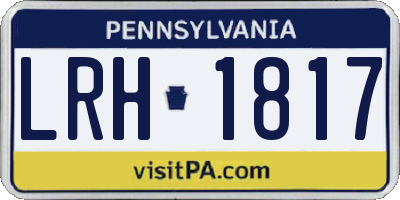 PA license plate LRH1817