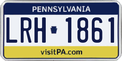 PA license plate LRH1861