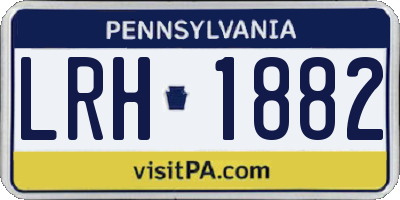 PA license plate LRH1882