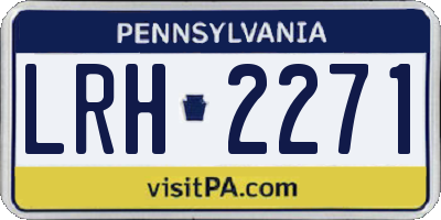 PA license plate LRH2271