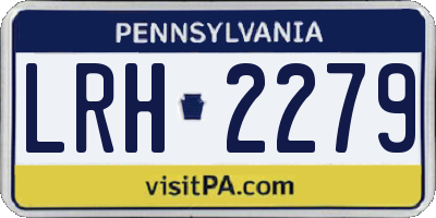 PA license plate LRH2279