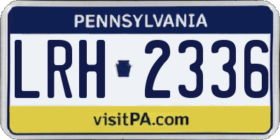 PA license plate LRH2336