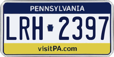 PA license plate LRH2397