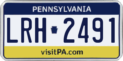 PA license plate LRH2491