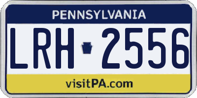 PA license plate LRH2556