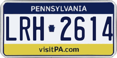 PA license plate LRH2614