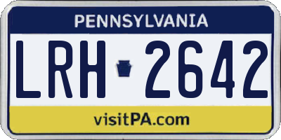 PA license plate LRH2642