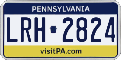 PA license plate LRH2824