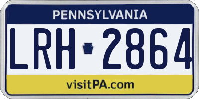 PA license plate LRH2864