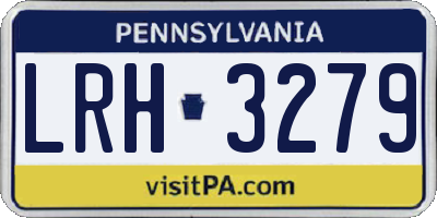 PA license plate LRH3279