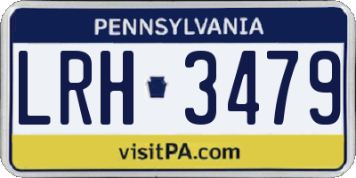 PA license plate LRH3479