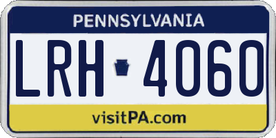 PA license plate LRH4060