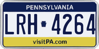 PA license plate LRH4264