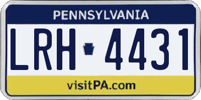 PA license plate LRH4431