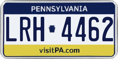 PA license plate LRH4462