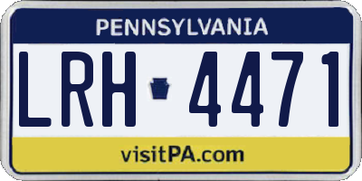 PA license plate LRH4471
