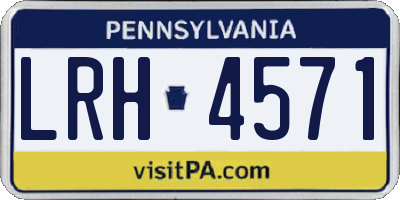 PA license plate LRH4571