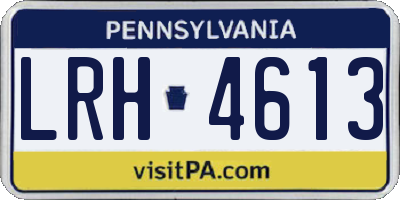 PA license plate LRH4613