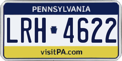 PA license plate LRH4622