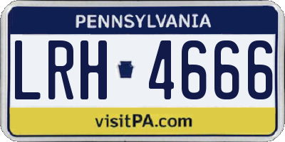 PA license plate LRH4666