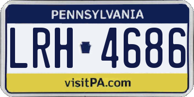 PA license plate LRH4686
