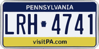 PA license plate LRH4741