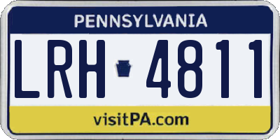 PA license plate LRH4811